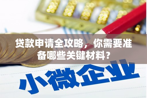 大武贷款申请全攻略，你需要准备哪些关键材料？