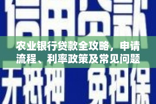大武农业银行贷款全攻略，申请流程、利率政策及常见问题解析