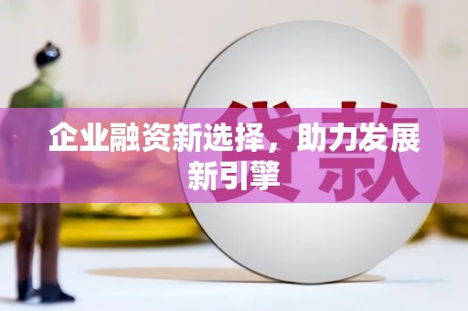 大武企业融资新选择，助力发展新引擎