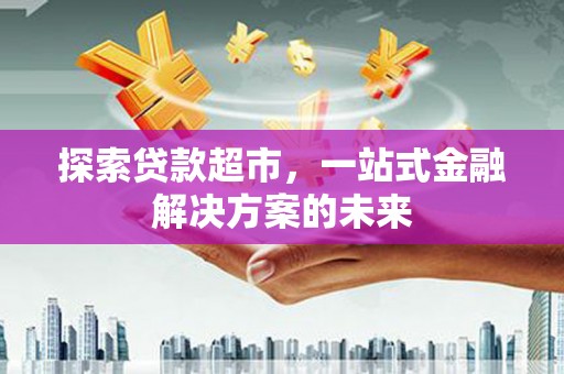 大武探索贷款超市，一站式金融解决方案的未来