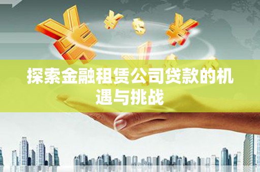 大武探索金融租赁公司贷款的机遇与挑战