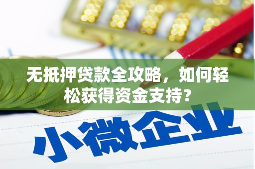 大武无抵押贷款全攻略，如何轻松获得资金支持？