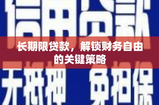 大武长期限贷款，解锁财务自由的关键策略