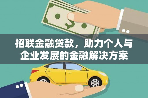 大武招联金融贷款，助力个人与企业发展的金融解决方案