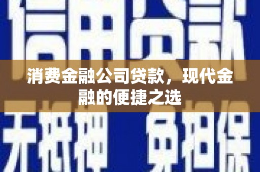 大武消费金融公司贷款，现代金融的便捷之选