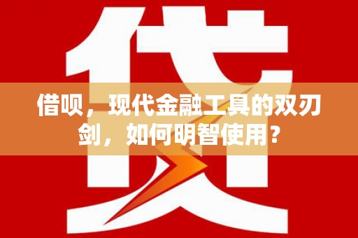 大武借呗，现代金融工具的双刃剑，如何明智使用？