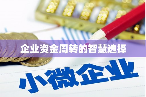 大武企业资金周转的智慧选择