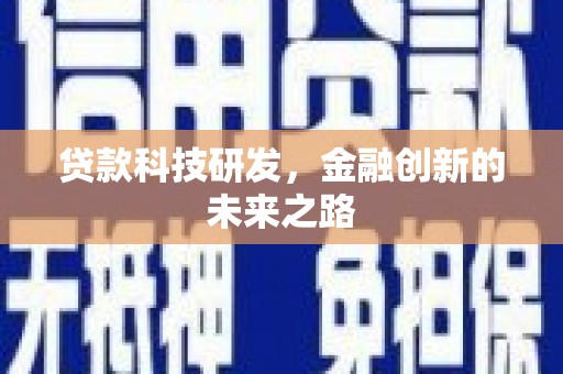 大武贷款科技研发，金融创新的未来之路