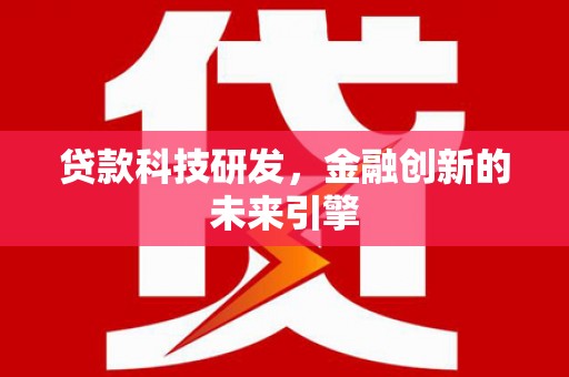 大武贷款科技研发，金融创新的未来引擎