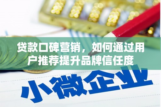 大武贷款口碑营销，如何通过用户推荐提升品牌信任度