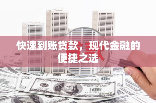 大武快速到账贷款，现代金融的便捷之选