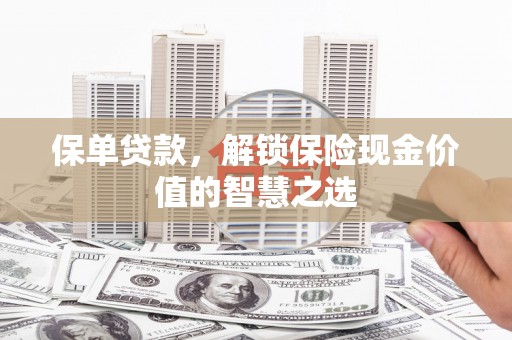 大武保单贷款，解锁保险现金价值的智慧之选