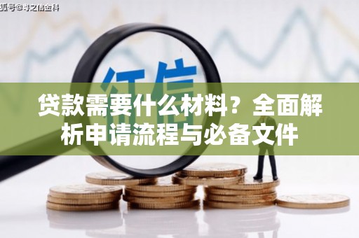 大武贷款需要什么材料？全面解析申请流程与必备文件