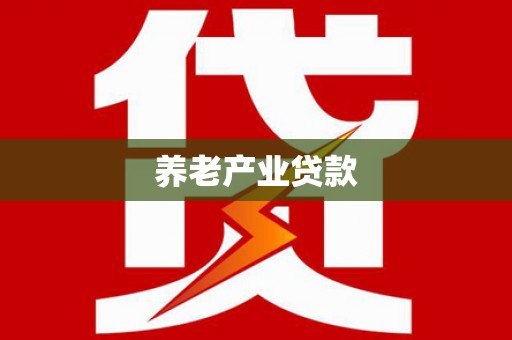 大武养老产业贷款