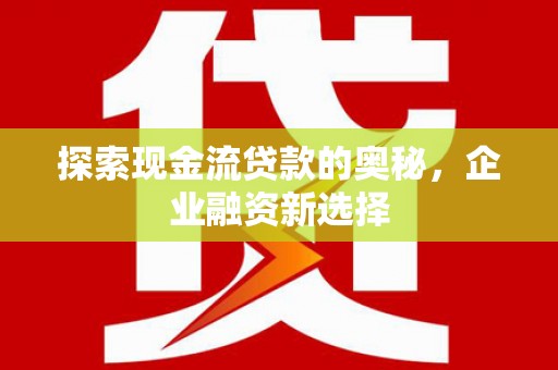 大武探索现金流贷款的奥秘，企业融资新选择