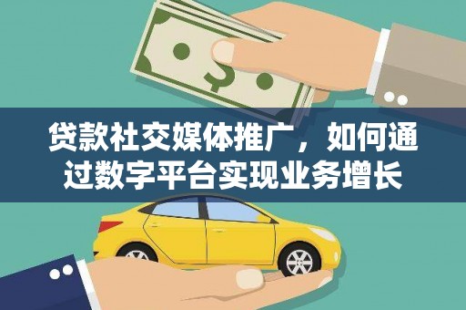 大武贷款社交媒体推广，如何通过数字平台实现业务增长
