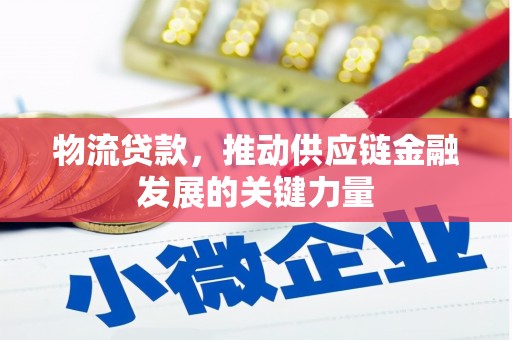 大武物流贷款，推动供应链金融发展的关键力量