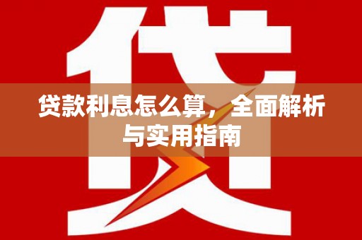 大武贷款利息怎么算，全面解析与实用指南