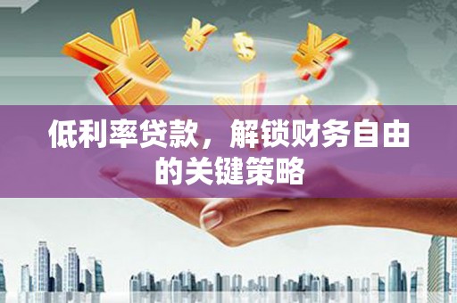 大武低利率贷款，解锁财务自由的关键策略