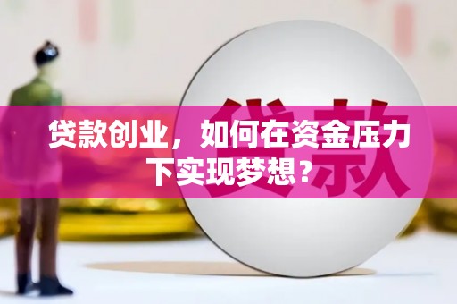 大武贷款创业，如何在资金压力下实现梦想？