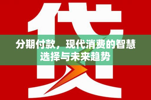 大武分期付款，现代消费的智慧选择与未来趋势