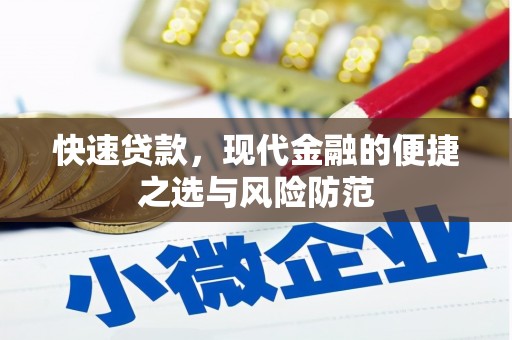 大武快速贷款，现代金融的便捷之选与风险防范