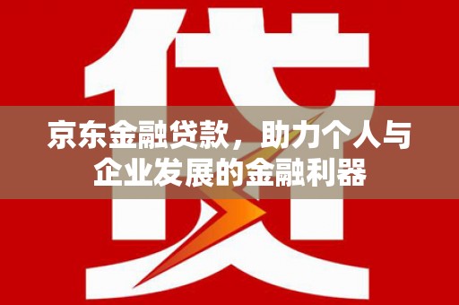 大武京东金融贷款，助力个人与企业发展的金融利器