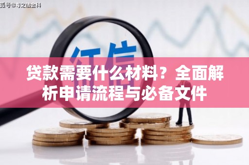 大武贷款需要什么材料？全面解析申请流程与必备文件