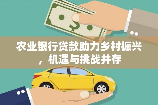 大武农业银行贷款助力乡村振兴，机遇与挑战并存