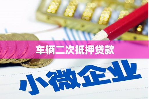 大武车辆二次抵押贷款