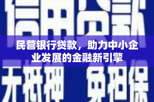 大武民营银行贷款，助力中小企业发展的金融新引擎