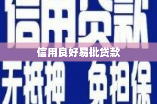 大武信用良好易批贷款