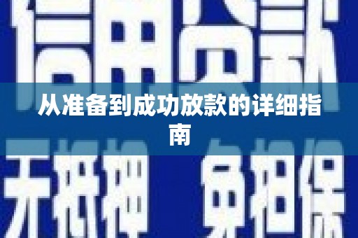 大武从准备到成功放款的详细指南