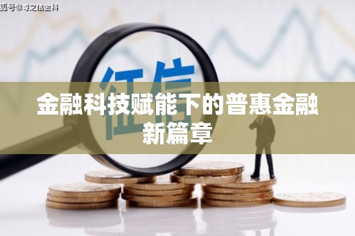 大武金融科技赋能下的普惠金融新篇章 大武金融科技赋能下的普惠金融新篇章