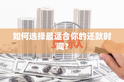 大武如何选择最适合你的还款时间？
